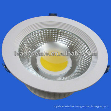 15W, 30w aluminio disipación de calor cob led downlight regulable